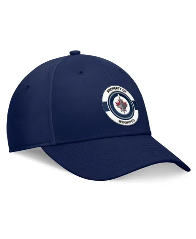 Fanatics Men's Navy Winnipeg Jets Authentic Pro Training Camp Flex Hat In Navy