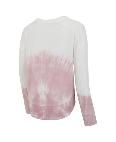 Concepts Sport Women's Pink/white Minnesota Wild Orchard Tie-dye Long Sleeve T-shirt In Pink,white