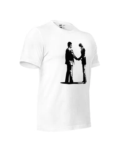 Section 119 Men's And Women's White Pink Floyd Wish You Were Here Handshake Tri-blend T-shirt In White