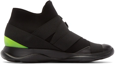 Christopher Kane Black Neon Spoiler High-top Sneakers