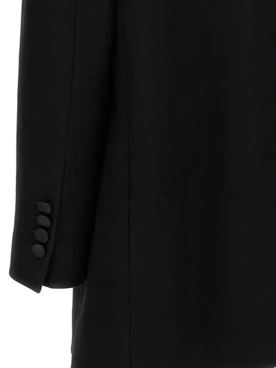 Dolce & Gabbana Oversize Double-breasted Wool Baize Jacket In Black