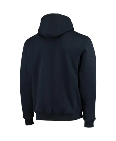 Dunbrooke Men's Navy Tennessee Titans Craftsman Thermal-lined Full-zip Hoodie In Navy Gray