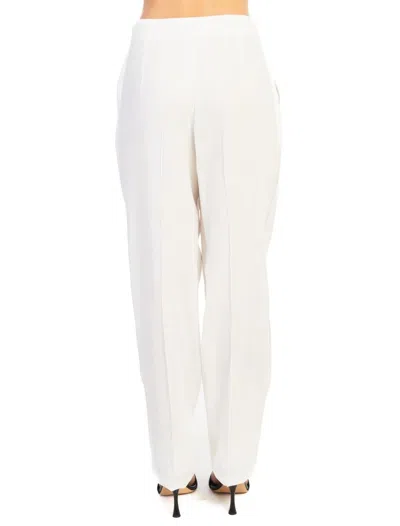 Emporio Armani Darted High-waist Trousers In White