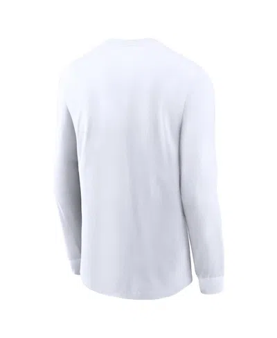 Nike White Michigan State Spartans School Logo Legend Performance Long Sleeve T-shirt In White