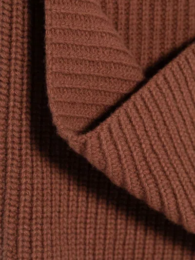 Alysi Virgin-wool Scarf In 褐色