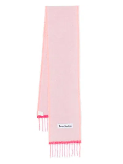 Acne Studios Valley Wool-blend Scarf In 粉色
