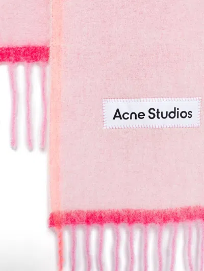 Acne Studios Valley Wool-blend Scarf In 粉色
