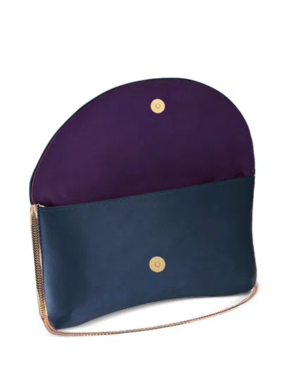 Shanghai Tang Knot-detail Clutch Bag In 蓝色