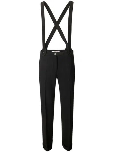 Alberto Biani Straight Leg Suspender Trousers In 黑色