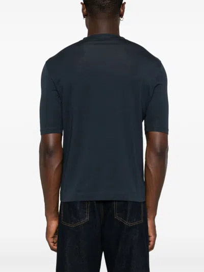 Malo Crew-neck T-shirt In 蓝色