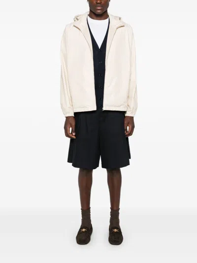 Fendi Ff-embossed Cardigan In 蓝色
