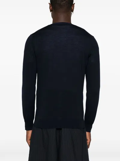 Fendi Ff-embossed Cardigan In 蓝色