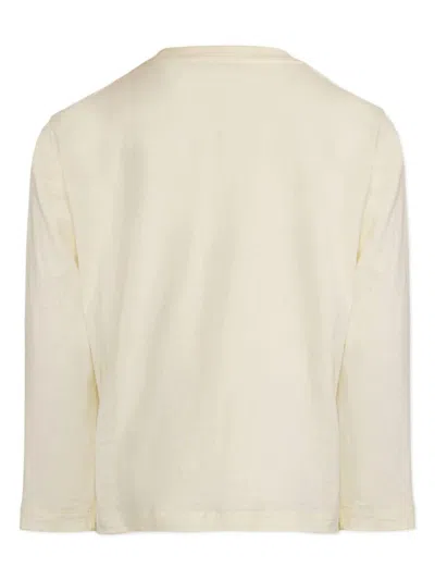Etro Ivory T-shirt With Logo And Floral Paisley Print In 中性色