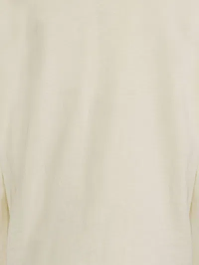 Etro Ivory T-shirt With Logo And Floral Paisley Print In 中性色