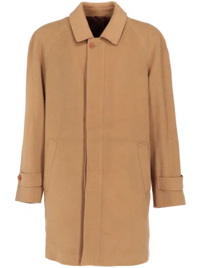 Pre-owned A.n.g.e.l.o. Vintage Cult 1980s  Single-breasted Coat In 褐色