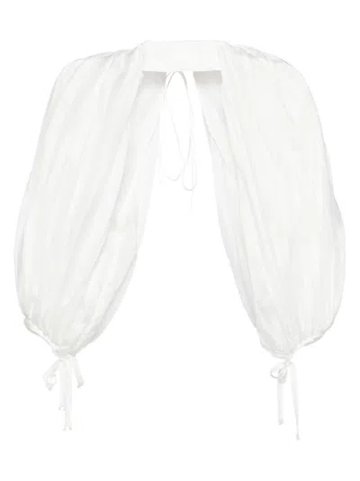 Shanshan Ruan Pleats Puff Sleeves In 中性色