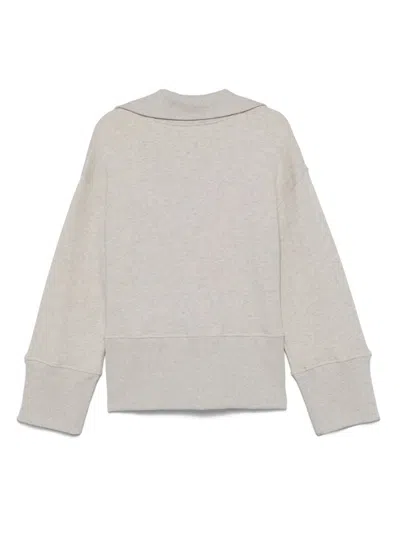Closed Zip-up Sweatshirt In 中性色
