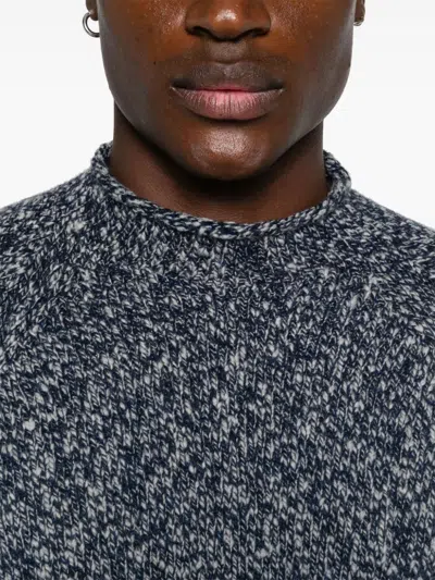 Drumohr Marl-knit Sweater In 蓝色