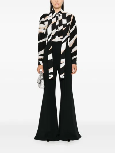 Shop Elie Saab Zebra Shirt In 白色