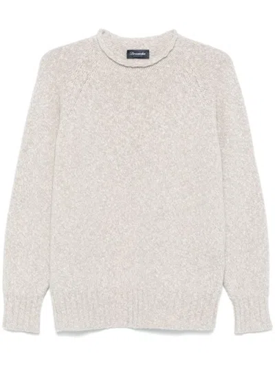 Drumohr Fine-knit Cashmere Sweatshirt In 中性色