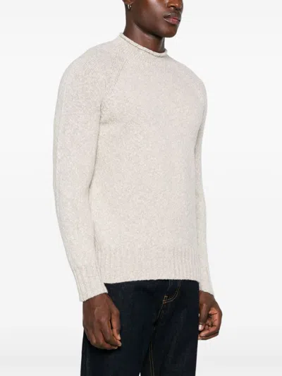 Drumohr Fine-knit Cashmere Sweatshirt In 中性色