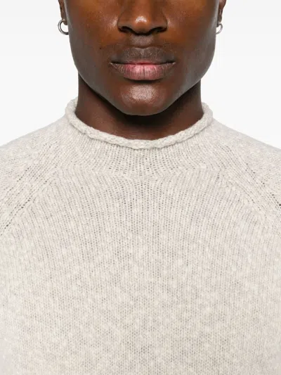 Drumohr Fine-knit Cashmere Sweatshirt In 中性色