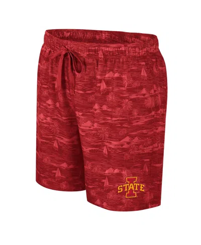Colosseum Men's Cardinal Iowa State Cyclones Ozark Swim Shorts In Cardinal