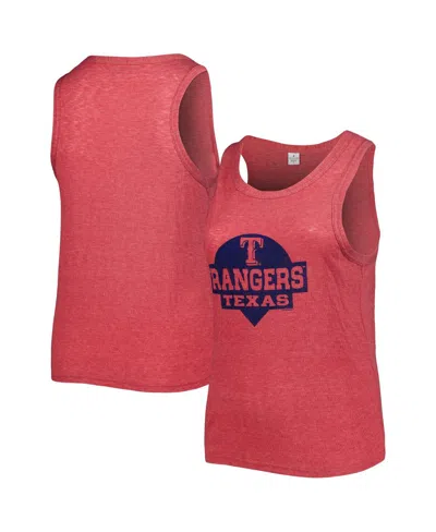 Soft As A Grape Red St. Louis Cardinals Plus Size High Neck Tri-blend Tank Top In Red