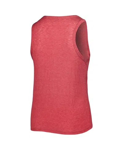 Soft As A Grape Red St. Louis Cardinals Plus Size High Neck Tri-blend Tank Top In Red