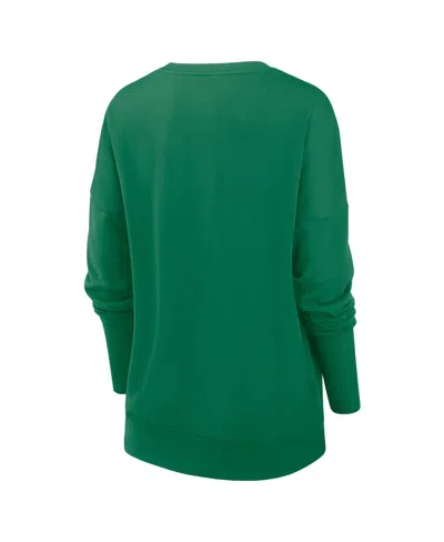 Nike Women's Green New York Jets Rewind Playback Icon Performance Pullover Sweatshirt In Green