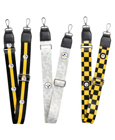 Logo Brands Pittsburgh Steelers 3-pack Bag Strap Set In No Color