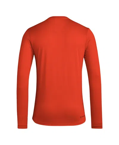 Adidas Originals Men's Orange Houston Dynamo Fc 2024 Jersey Hook Aeroready Long Sleeve T-shirt In Orange