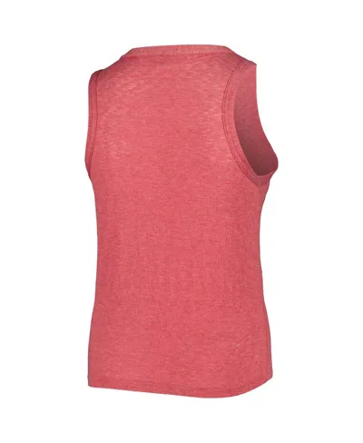 Soft As A Grape Red St. Louis Cardinals Plus Size High Neck Tri-blend Tank Top In Red