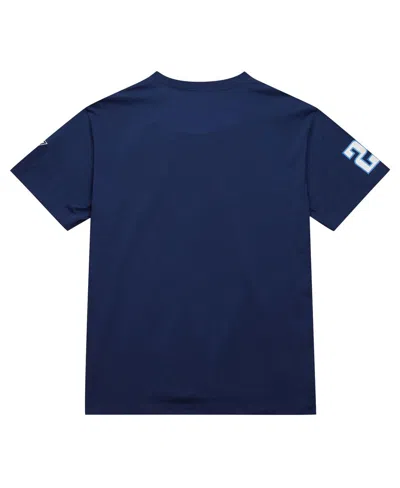 Mitchell & Ness Men's Chris Johnson Navy Tennessee Titans Retired Player Nickname T-shirt In Navy