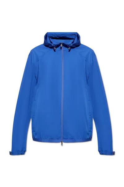 Moncler Clapier Printed Rain Jacket In Blue