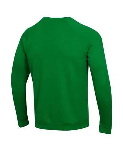 Under Armour Men's Green Notre Dame Fighting Irish 2024/25 Sideline Wordmark Rival Raglan Pullover Sweatshirt In Green