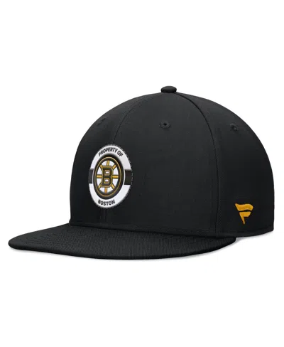 Fanatics Men's Black Boston Bruins Authentic Pro Training Camp Snapback Hat In Black