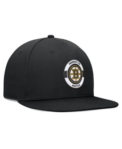 Fanatics Men's Black Boston Bruins Authentic Pro Training Camp Snapback Hat In Black