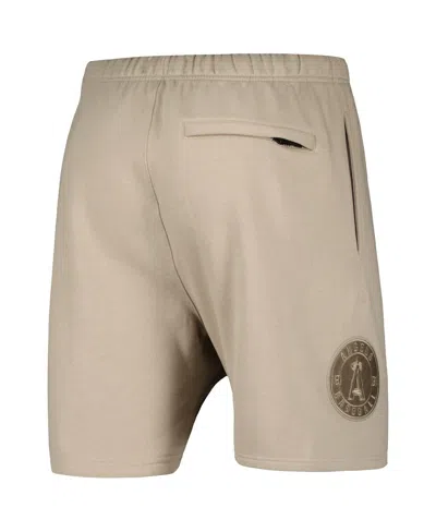 Pro Standard Men's Khaki Los Angeles Angels Neutral Fleece Shorts In Khaki
