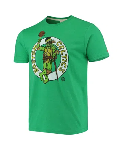 Homage Men's Kelly-green Boston Celtics Nba X Teenage Mutant Ninja Turtles Tri-blend T-shirt In Kelly Gree