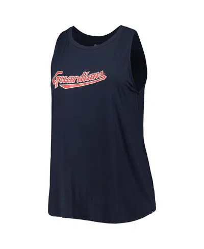 New Era Women's Navy Cleveland Guardians Plus Size Tank Top In Navy