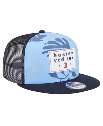 New Era Men's Navy Boston Red Sox Bikini Bottom Trucker 9fifty Snapback Hat In Navy