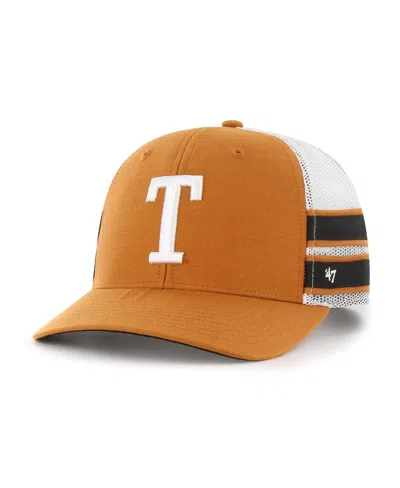 47 Brand Men's Texas Orange Texas Longhorns Straight Eight Adjustable Trucker Hat In Burnt Orange