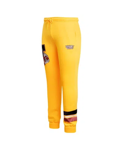 Freeze Max Men's Yellow Looney Tunes Taz Varsity Joggers In Yellow