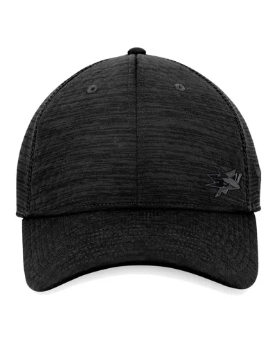 Fanatics Men's Black San Jose Sharks Authentic Pro Road Flex Hat In Black