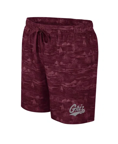 Colosseum Men's Maroon Montana Grizzlies Ozark Swim Shorts In Maroon