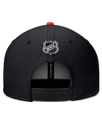 Fanatics Men's Black Chicago Blackhawks 2024 Nhl Draft Snapback Hat In Black,red