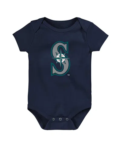 Outerstuff Baby Boys And Girls Fanatics Seattle Mariners Fan Pennant 3-pack Bodysuit Set In Teal