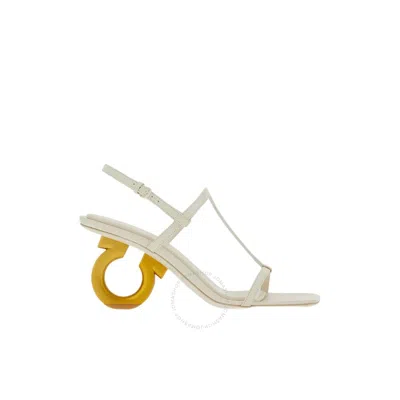 Ferragamo Elina Sandal In White
