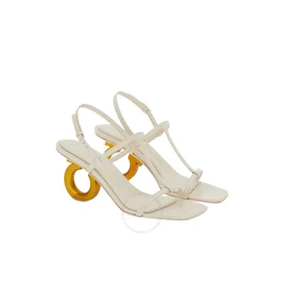 Ferragamo Elina Sandal In White